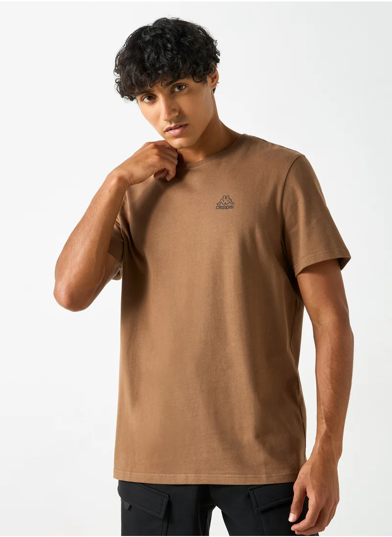 Kappa Kappa Solid Crew Neck T-shirt with Short Sleeves