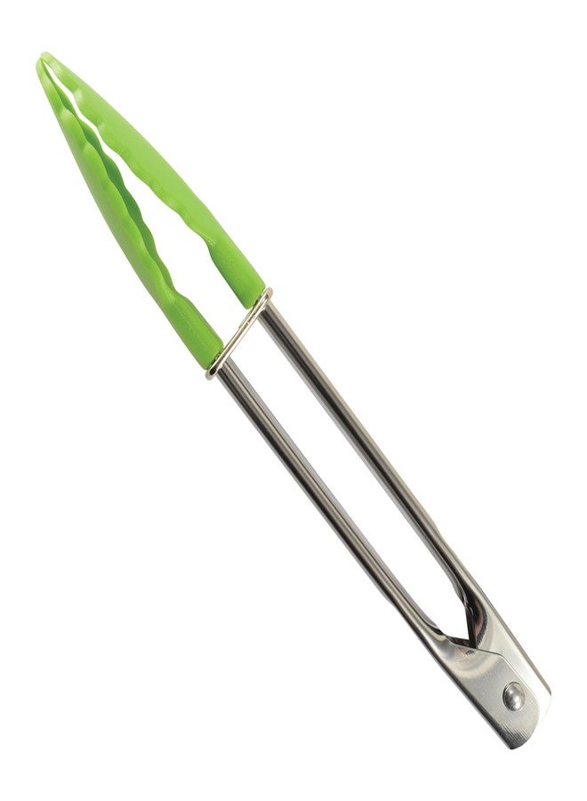 CybrTrayd Mini Tongs, 7", Lime Green - Image 1