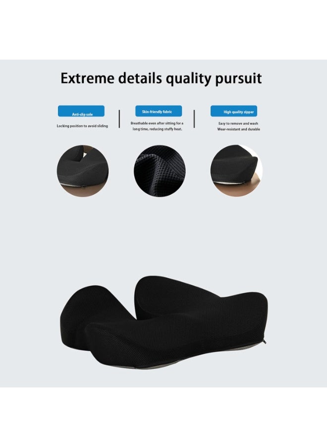 Memory Foam Seat Cushion Ergonomic Coccyx Support Pillow for Sitting Comfort Office Chair Non-Slip Breathable Durable Design for Car and Home - Image 1