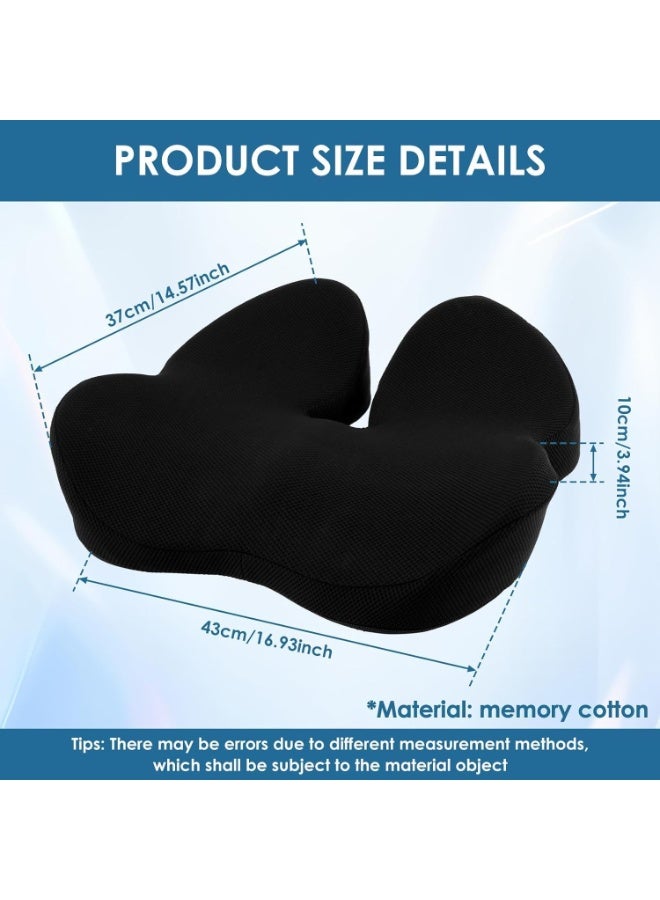 Memory Foam Seat Cushion Ergonomic Coccyx Support Pillow for Sitting Comfort Office Chair Non-Slip Breathable Durable Design for Car and Home - Image 3