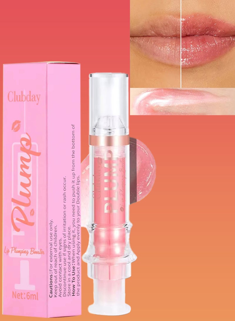 Clubday Lip Plumping Booster Moisturizing Hydrating Volumizes Nourishing Plump and Pout Lip Plumper Glossy Finish Fuller Natural Lip Makeup Mild Spicy Lip Plumper Lip Gloss Glossy Lipstick 6ml 01 - Image 1