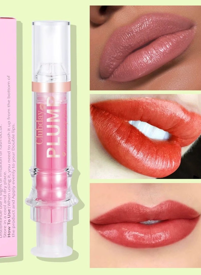 Clubday Lip Plumping Booster Moisturizing Hydrating Volumizes Nourishing Plump and Pout Lip Plumper Glossy Finish Fuller Natural Lip Makeup Mild Spicy Lip Plumper Lip Gloss Glossy Lipstick 6ml 01 - Image 3