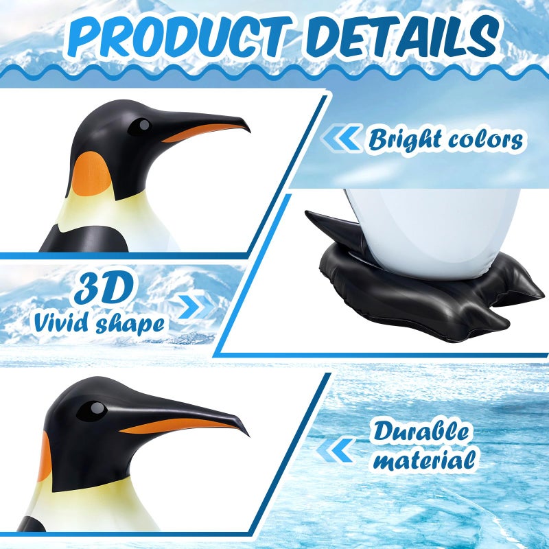 Liliful 6 Pcs 20.5 Inch Inflatable Penguin Large Walking Penguin Party Decorations for Christmas Winter Birthday Party Baby Shower Outdoor Indoor Lawn Yard Garden Figurines - Image 5
