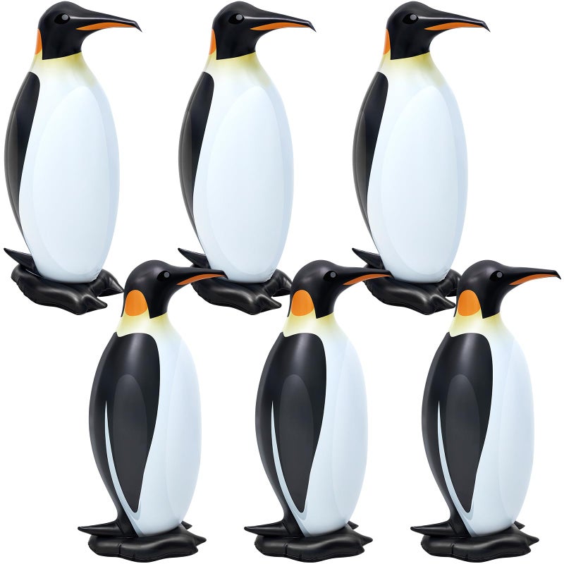 Liliful 6 Pcs 20.5 Inch Inflatable Penguin Large Walking Penguin Party Decorations for Christmas Winter Birthday Party Baby Shower Outdoor Indoor Lawn Yard Garden Figurines - Image 1