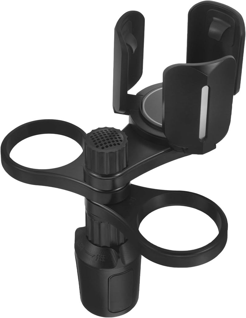 Car Cup Holder Expander Large Adjustable Drink Tray with Phone Slot Universal On-Board Water Bottle Holder Automotive Interior Accessory for Travel and Food Storage - Image 1