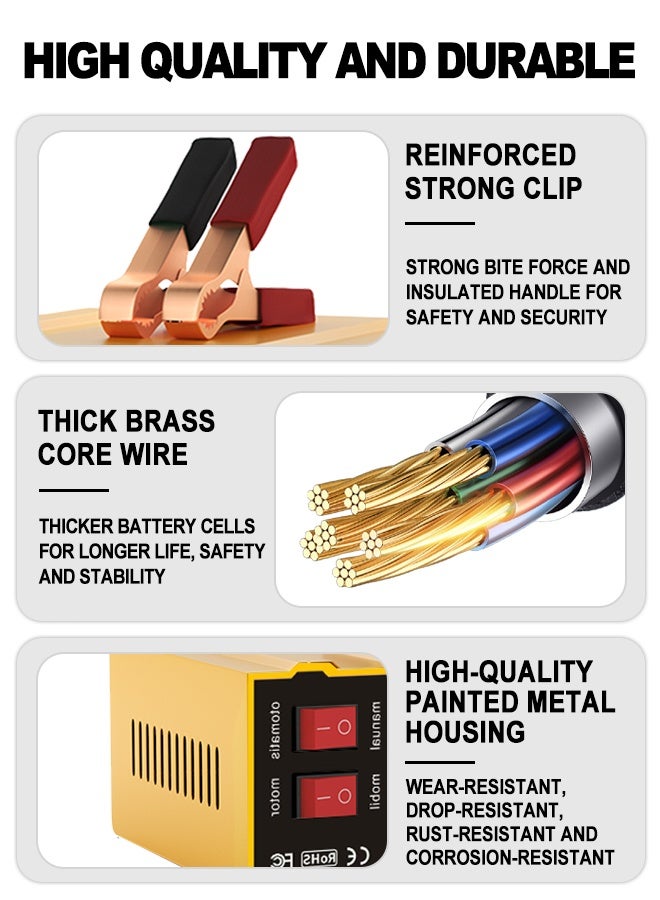 Intelligent Pulse Battery Charger - Digital Display for Car/Motorcycle Batteries - Auto Repair & Maintenance - Image 5