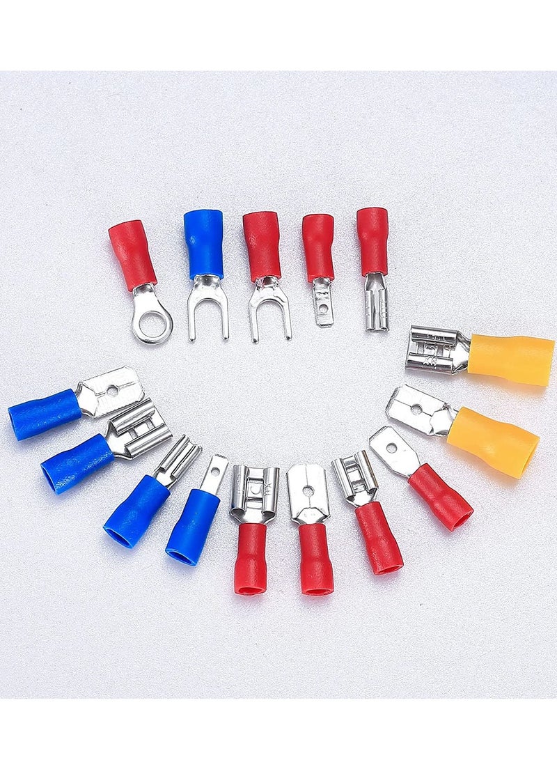 Excefore Heat Shrink Wire Connectors, 280 Pcs Electrical Cable Connectors Assorted, Insulated Wire Cable Crimp U-Type Fork Spade Butt Ring Connector Assortment Kit for Automotive Marine Boat Truck - Image 3