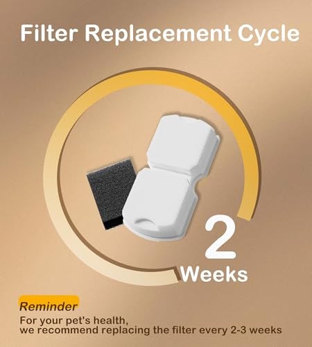HOOISE Cat Water Fountain Filters: 12Pack Replacement Pet Fountain Filter of 12 Carbon Filters & 12 Sponges - Use for HOOISE 74oz Automatic Pet Fountain Cat Water Dispenser S15/S15-Pro/S15-Plus - Image 5