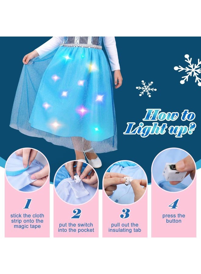 Meland Princess Dress Up for Girls – Light Up Halloween Costume for Girls Age 3-10, Princess Toys for Christmas Birthday Gift(M,5-6 Years) - Image 5