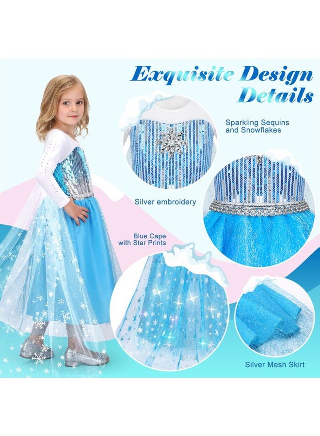 Meland Princess Dress Up for Girls – Light Up Halloween Costume for Girls Age 3-10, Princess Toys for Christmas Birthday Gift(M,5-6 Years) - Image 3