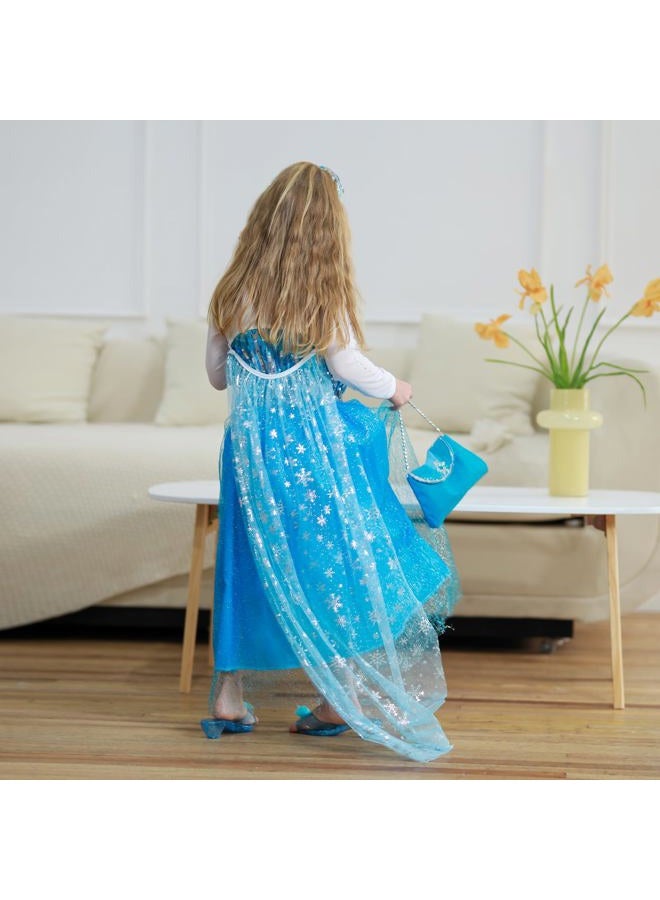 Meland Princess Dress Up for Girls – Light Up Halloween Costume for Girls Age 3-10, Princess Toys for Christmas Birthday Gift(M,5-6 Years) - Image 4