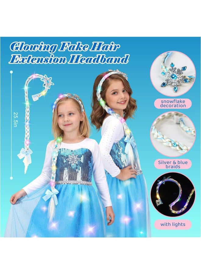 Meland Princess Dress Up for Girls – Light Up Halloween Costume for Girls Age 3-10, Princess Toys for Christmas Birthday Gift(M,5-6 Years) - Image 2