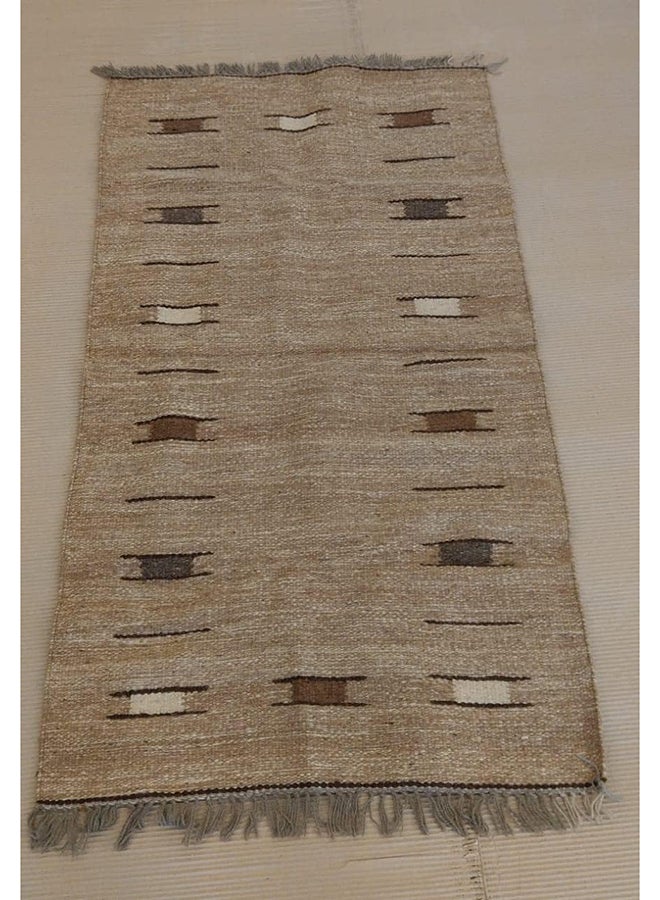 Heritage كليم هيريتاج مصنوع يدويًا منقط بدون إطار - صوف مصري مصنوع يدويًا 140 × 70 سم