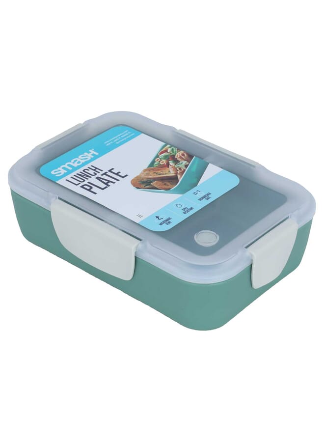 Alsaif Gallery Green Rectangular Lunch Box with Lid 1 Liter / 33.8 Inch  - Image 1
