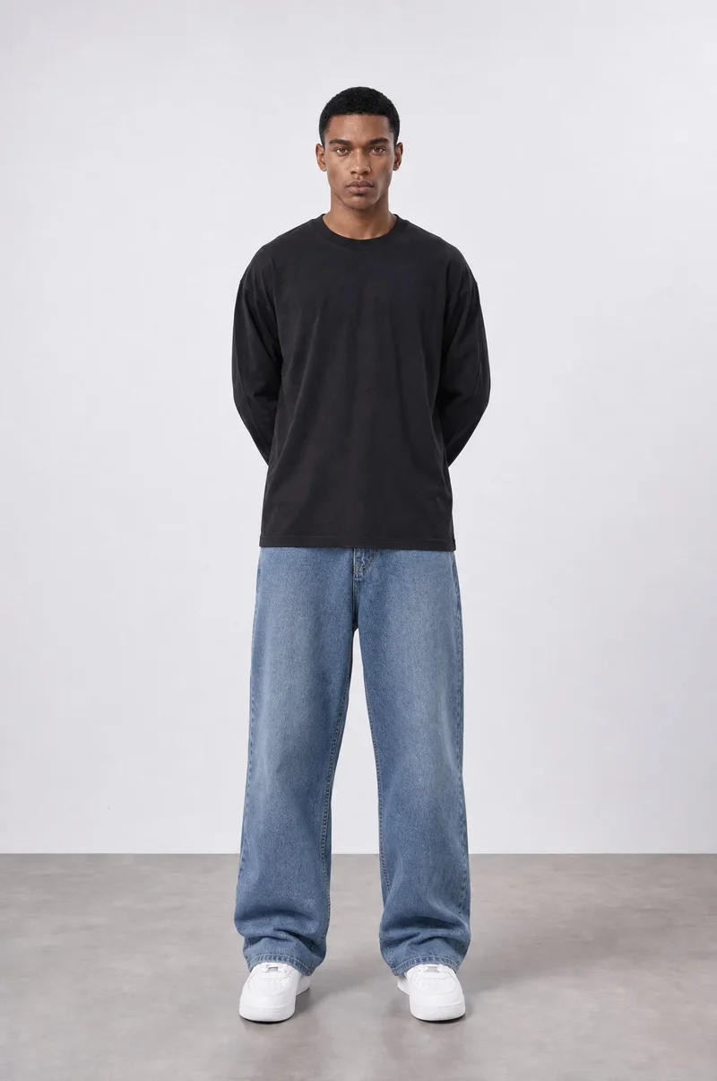 Respire Men's Baggy Jeans Dark Blue