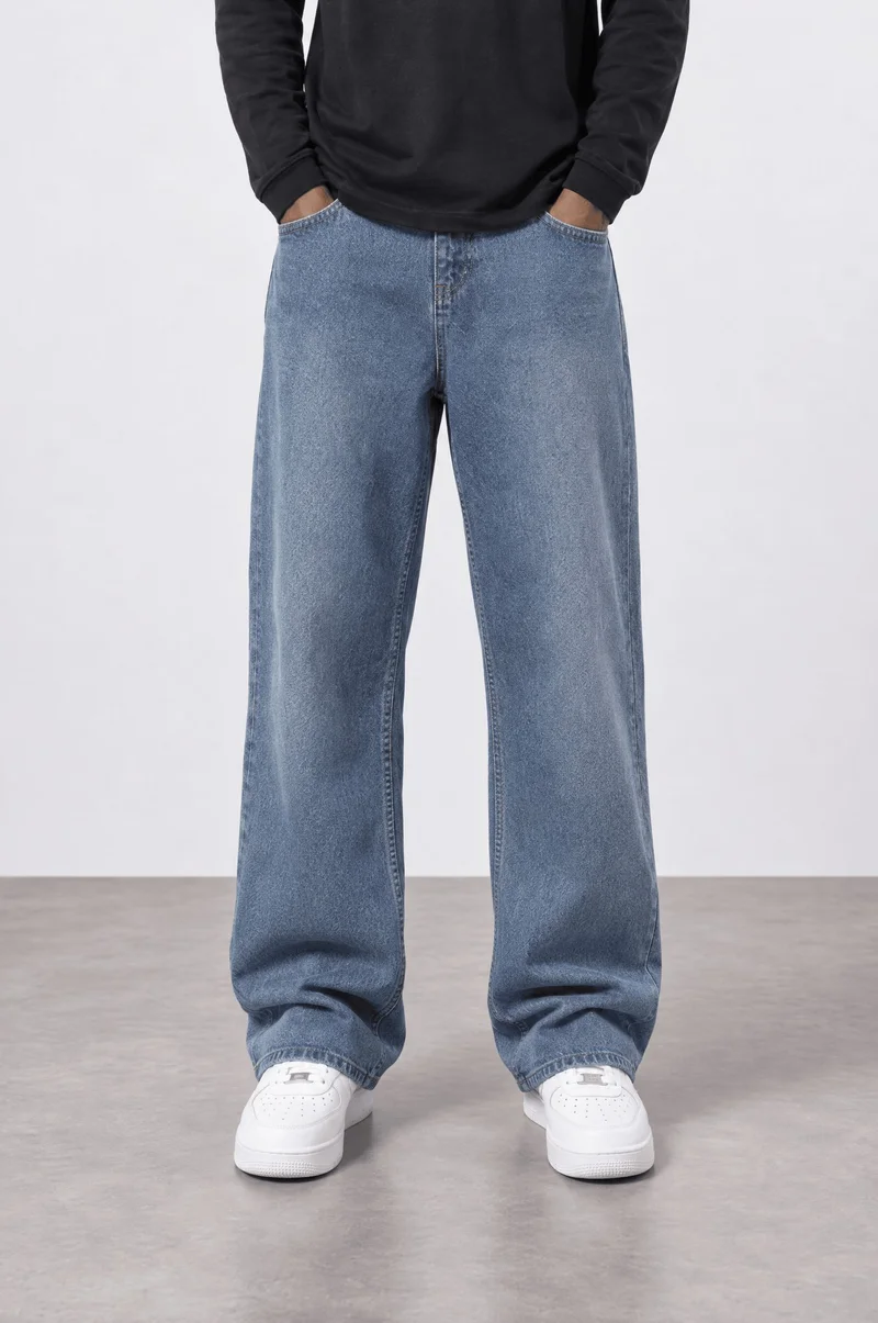 Respire Men's Baggy Jeans Dark Blue