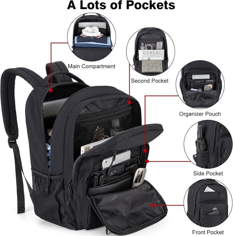 Tzowla School Backpack for Teen Girs and Boys,15.6 Inch Laptop Bookbag for 14-18 Teenage,Lightweight Students Backpacks - Image 2