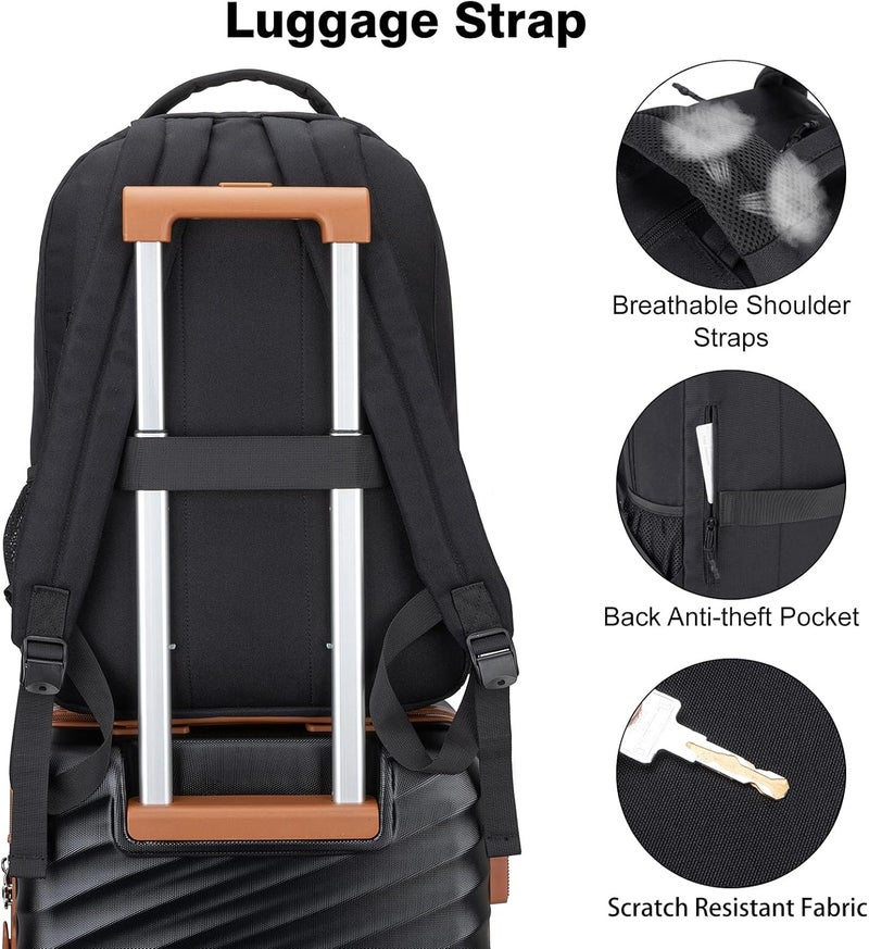 Tzowla School Backpack for Teen Girs and Boys,15.6 Inch Laptop Bookbag for 14-18 Teenage,Lightweight Students Backpacks - Image 5