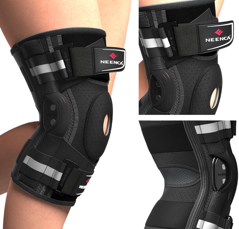 NEENCA Professional Knee Brace for Knee Pain, Hinged Knee Support with Patented X-Strap Fixing System, Medical for Pain Relief, Arthritis, Meniscus Tear, ACL, PCL, MCL, Runner, Sport - Image 3