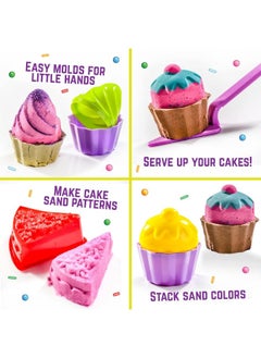 GirlZone Sweet Cakes Moldable Sensory Sand Kit - 2lbs Sand and 17 Sandbox Tools for Toddlers Age 3-5 - pzsku/Z5C2A665C2B0E892AD6F3Z/45/_/1729415958/f70e62fd-0099-45a3-8fdb-d837f64a5165