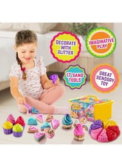 GirlZone Sweet Cakes Moldable Sensory Sand Kit - 2lbs Sand and 17 Sandbox Tools for Toddlers Age 3-5 - pzsku/Z5C2A665C2B0E892AD6F3Z/45/_/1729415985/2e916b39-abe8-473a-84e3-8ae2e876a856