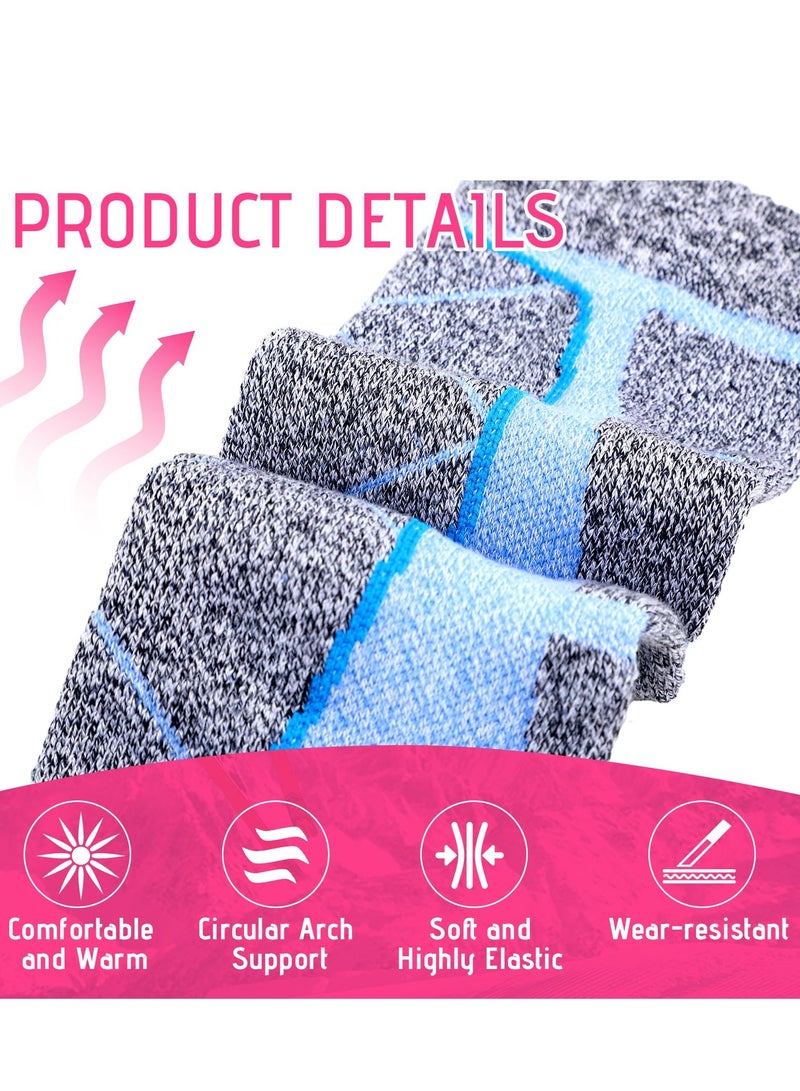 SYOSI جوارب تزلج للنساء والرجال، جوارب طويلة حتى الفخذ للتزلج في الشتاء الدافئ والتزلج على الجليد، زوج واحد/أرجواني - Image 2