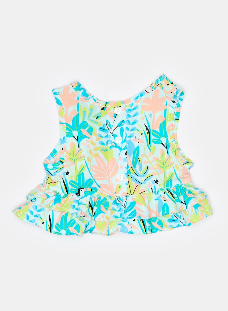 Panco Baby Girls JUNGLE Drawstring Viscose Undershirt - Image 2
