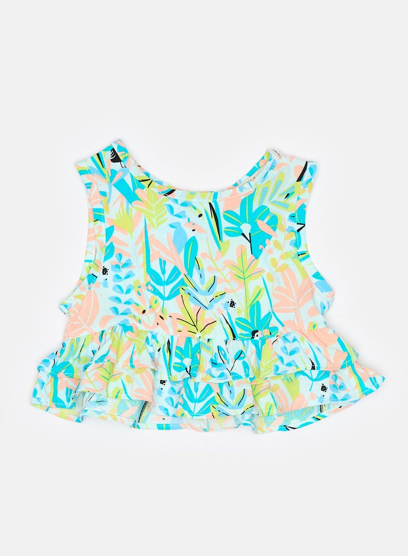 Panco Baby Girls JUNGLE Drawstring Viscose Undershirt - Image 1