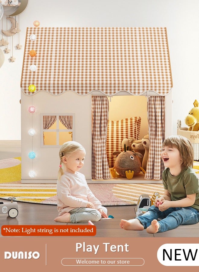 DUNISO Foldable Kids Play Tent, Kids Tent House Indoor with Windows, Washable Breathable Indoor Outdoor Play house, Easy to Set up and Stow Away Birthday Toy Ideal Gift for Girl & Boy in Holiday & Birthday - Image 1