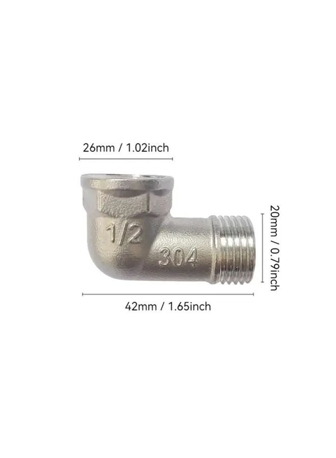 Type B 2 304 Stainless Steel G1 2 90 Degree Inside Outside Thread Bend Water Heating Connector - Image 3