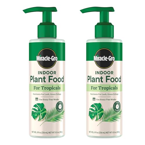 Miracle-Gro Indoor Plant Food for Tropicals, Liquid Plant Food for Tropical Houseplants, 8 fl. oz., 2-Pack - Image 1