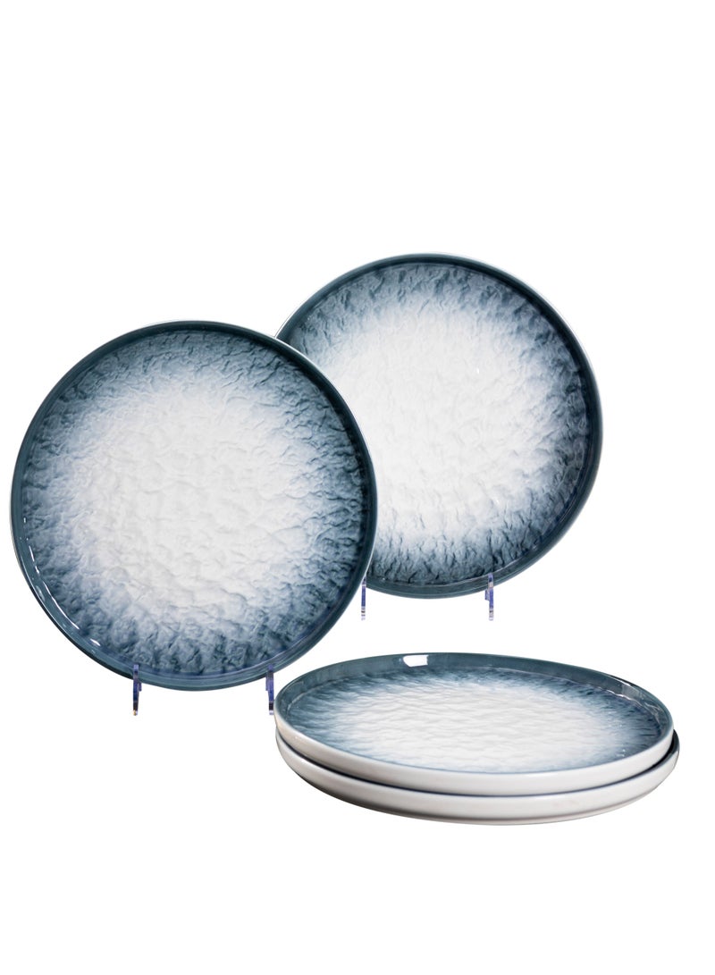 GOLD MANTIS Set of 12 Ceramic Plates and Bowls – 10-Inch & 8-Inch Plates, 5-Inch Bowls – Microwave, Dishwasher, Oven Safe – Elegant Tableware Set for Dining & Serving - Image 2