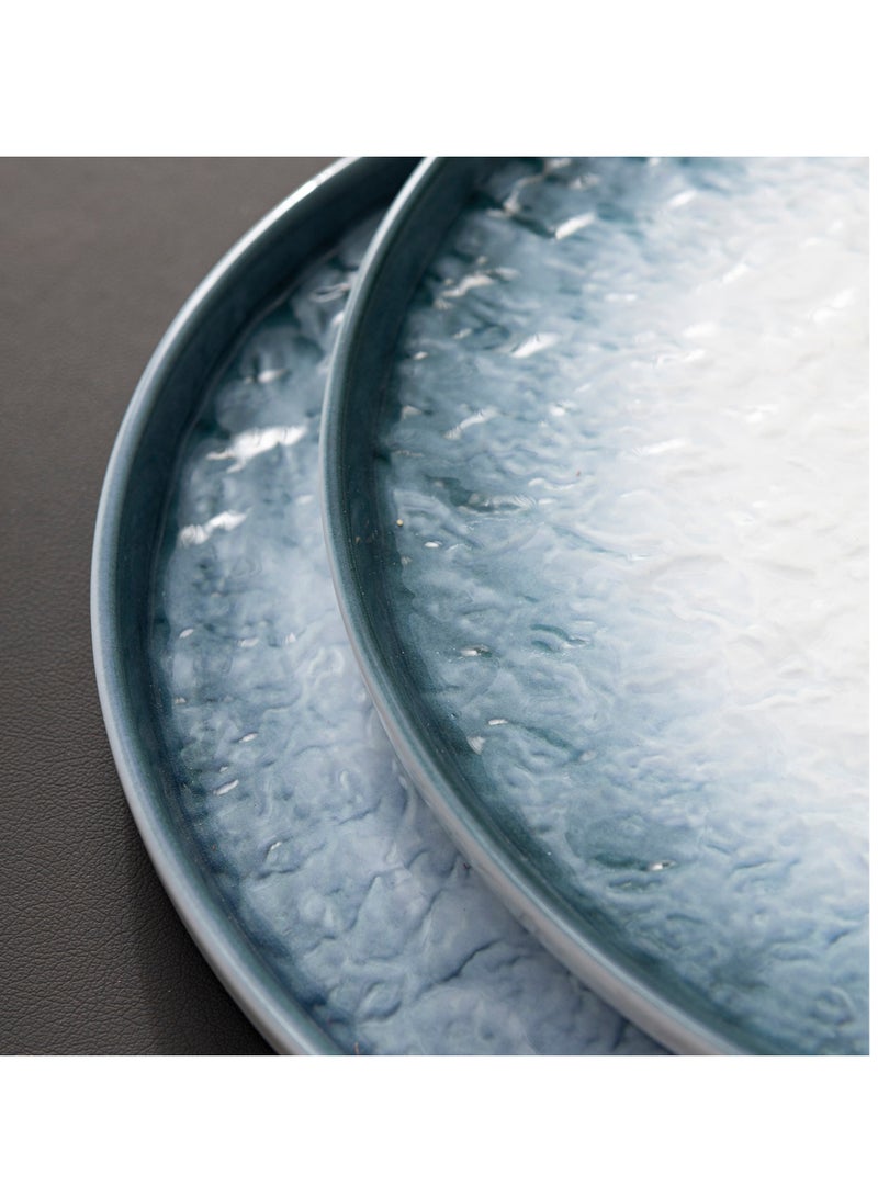 GOLD MANTIS Set of 12 Ceramic Plates and Bowls – 10-Inch & 8-Inch Plates, 5-Inch Bowls – Microwave, Dishwasher, Oven Safe – Elegant Tableware Set for Dining & Serving - Image 4