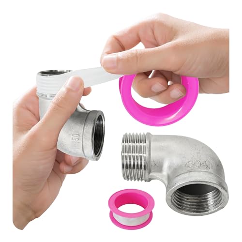 AUXBC 2Pcs 90 Degree Street Elbow, 1" NPT Male x 1" NPT Female, 304 Stainless Steel Pipe Fittings for Water Pipe, Air Pipe, PVC Tube with 1 Tape - Image 5