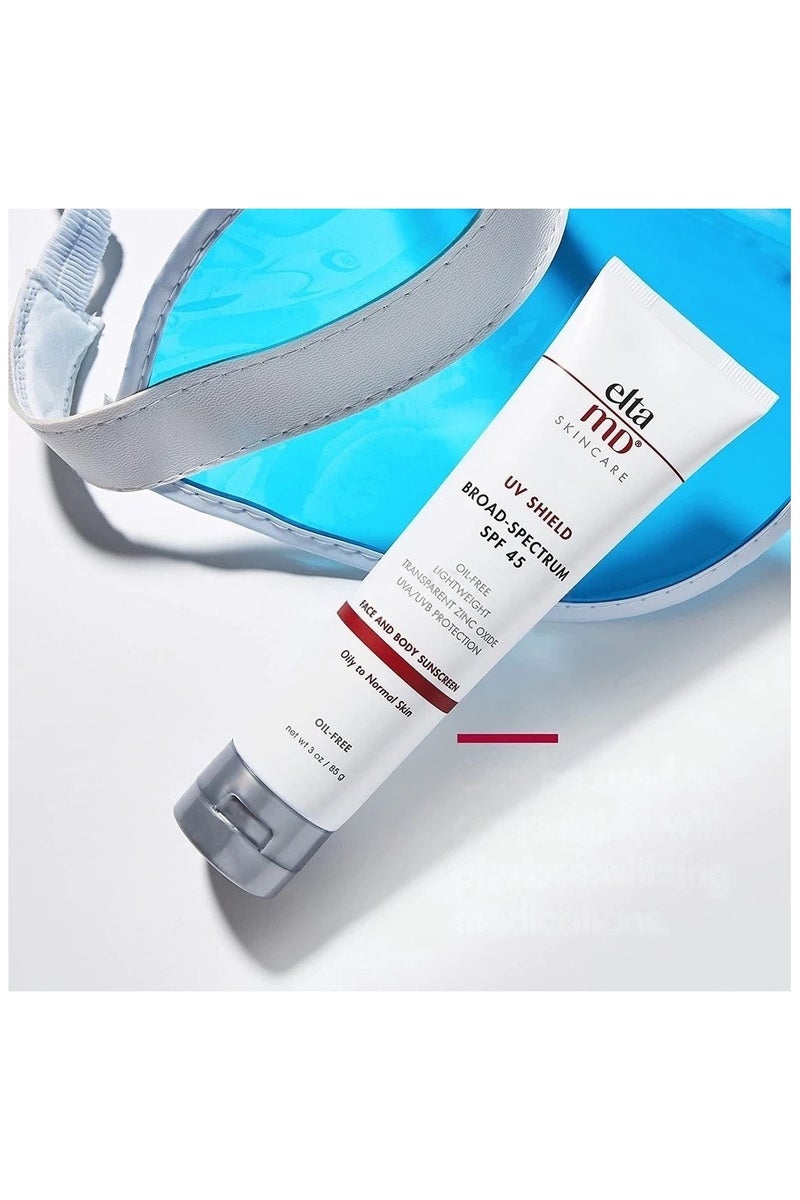 ايتا ام دي واقي الشمس إلتا إم دي يو في شيلد SPF 45 للوجه والجسم (85 جرام × عبوتين) – خالٍ من الزيوت، غير دهني، حماية واسعة الطيف - Image 4