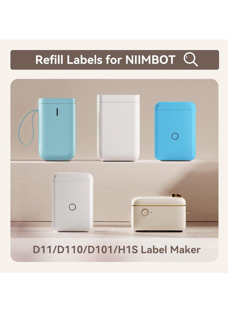 NIIMBOT - D11/D110/D101/H1S Label Maker,  Waterproof Transparent Thermal Label Paper for Barcode Printing 14x25mm, Clear - Image 1