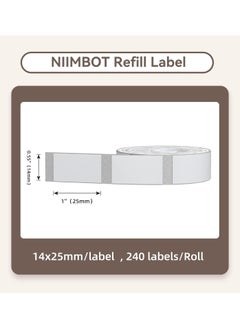 NIIMBOT D11/D110/D101/H1S Label Maker,  Waterproof Transparent Thermal Label Paper for Barcode Printing 14x25mm, Clear  - Image 2