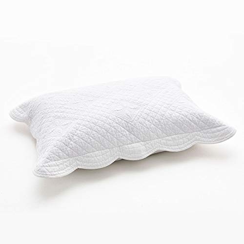 Calla Angel Sage Garden Luxury Pure Cotton Quilted Pillow Sham, Standard, 20x26, White - Image 2