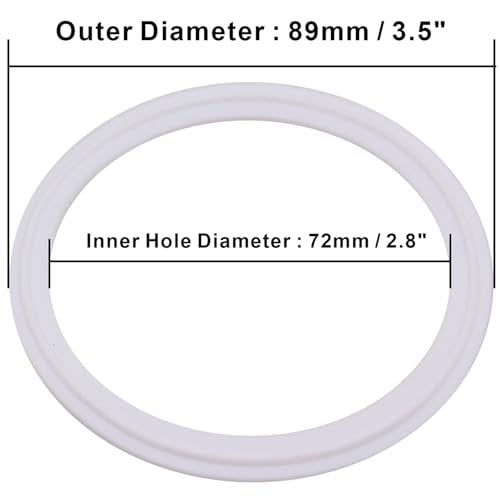 DERNORD PTFE Teflon TriClamp Gasket ORing 3 Inch Style Fits OD 91MM Sanitary Pipe Weld Ferrule Pack of 15 - Image 3