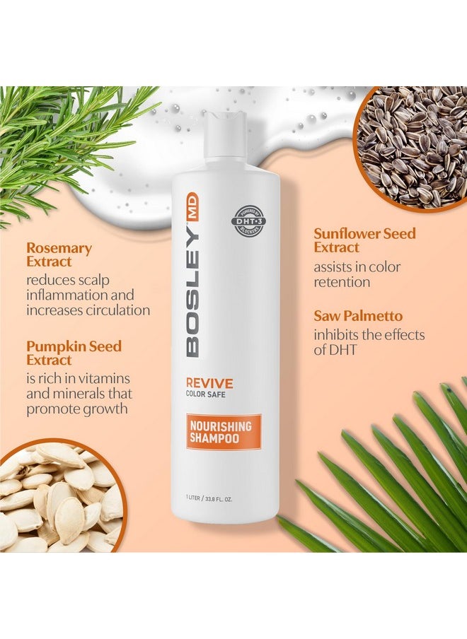 BOSLEYMD Bosrevive Nourishing Shampoo For Noticeably Thinning Hair (Color Safe) 33.8 Fl Oz  - Image 5