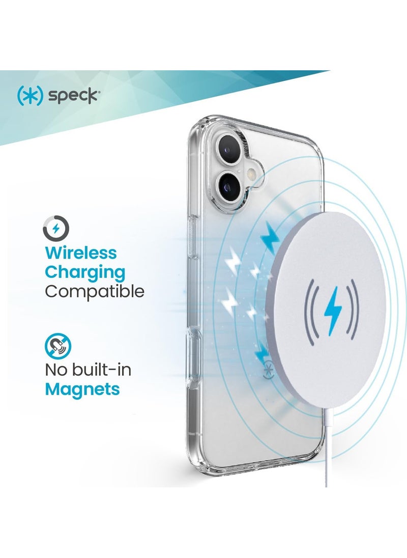 Speck - Speck Clear iPhone 16 - Slim Phone Case iPhone 16 - iPhone 16 Phone Case - GemShell - Crystal Clear - Image 1