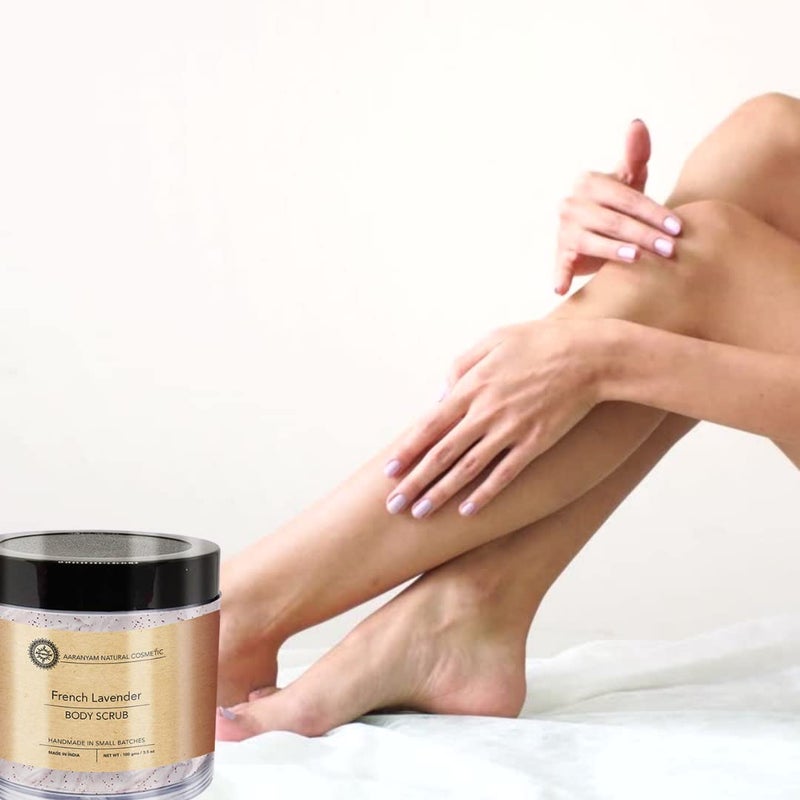 Aaranyam  Lavender Body Sugar Scrub for For Face  Body for Men  Women Revitalizing Tan Removal Scrub  Cleanser Scrub For Deep Exfoliation  Dead Skin Remover Scrub  Blackhead Remover Scrub  Skin Brightening Lightening 120 g - Image 4