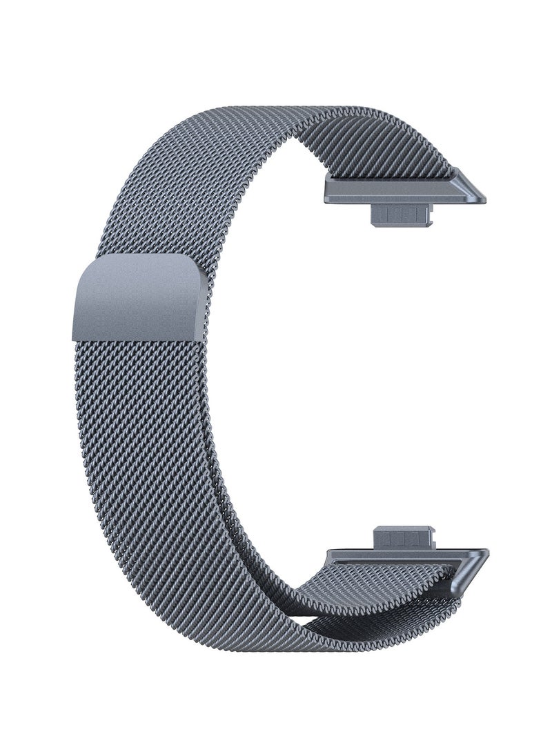 Generic Straps Compatible with Huawei Watch Fit 3 Adjustable Magnetic Stainless Steel Smartwatch Band for Men and Women,Grey  - Image 4