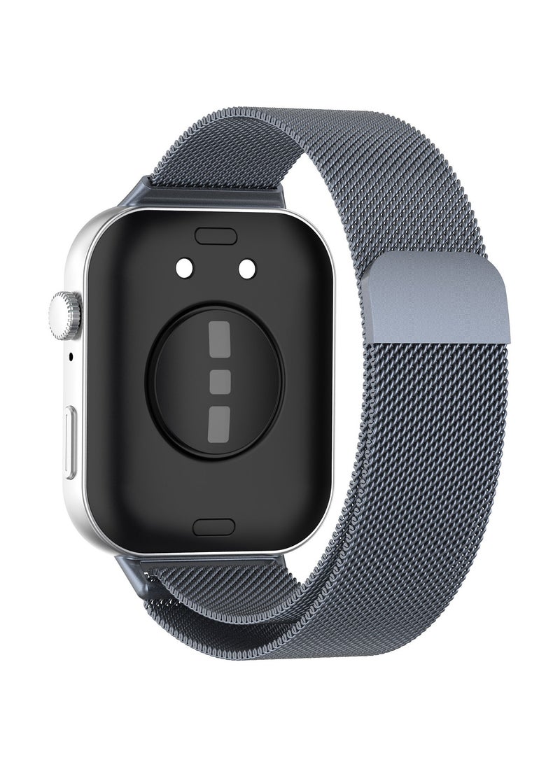 Generic Straps Compatible with Huawei Watch Fit 3 Adjustable Magnetic Stainless Steel Smartwatch Band for Men and Women,Grey  - Image 2