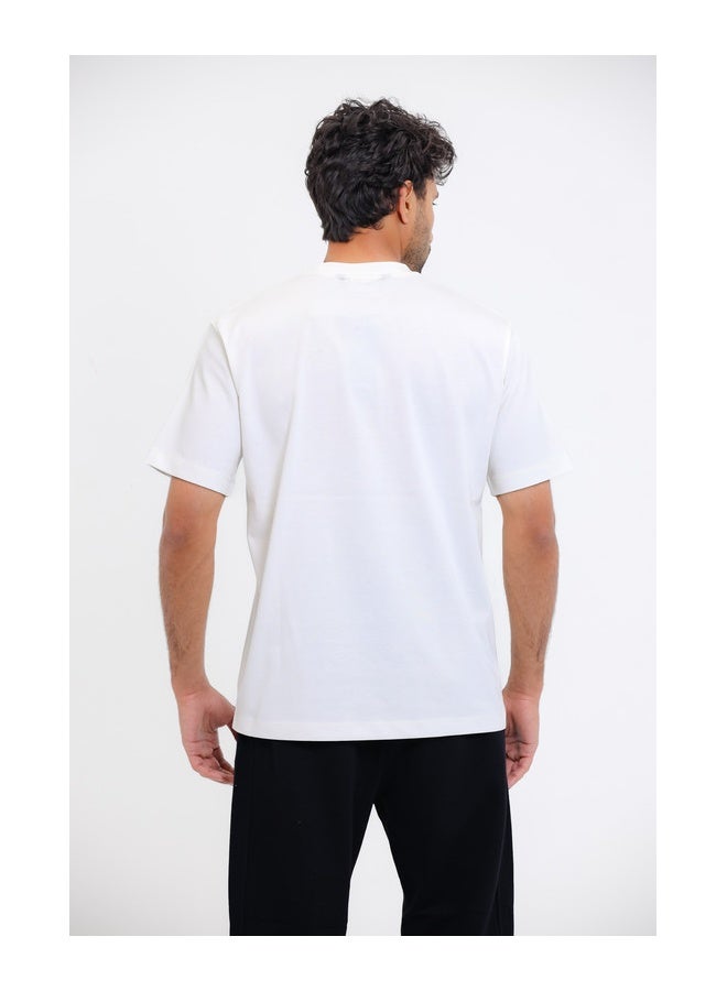 WHITE RABBIT "Black Energy" Printed White T-Shirt - Image 2