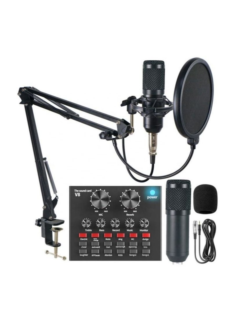 Adjustable Recording Condenser Microphone with Kit V8 - Image 1
