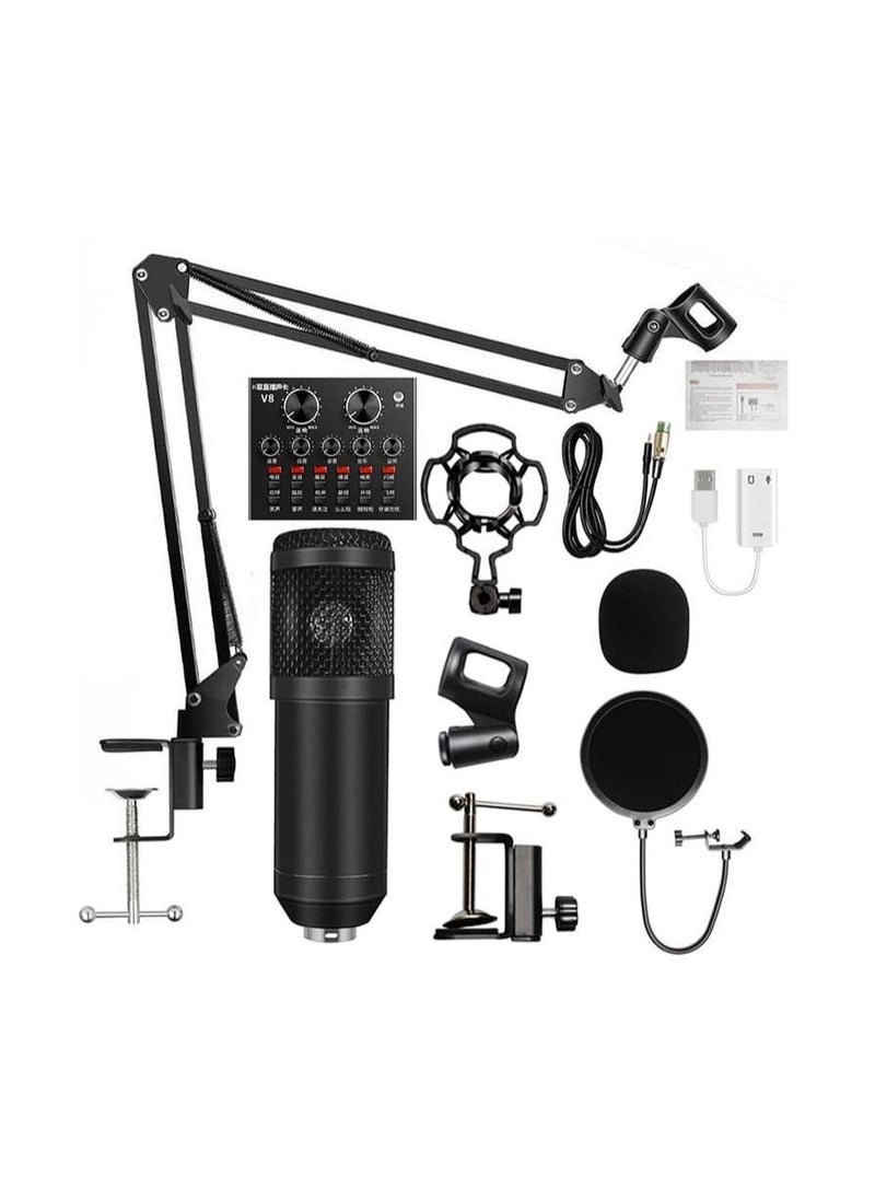 Adjustable Recording Condenser Microphone with Kit V8 - Image 2