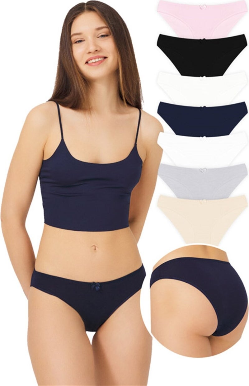 COTTONHILL Basic Cotton Women's Bikini Panties 7 Pack  - Image 1