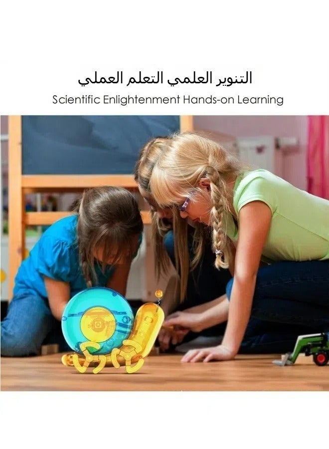 آلة كهربائية شمسية على شكل حلزون للأطفال، ألعاب بناء، لغز، روبوت - Image 3