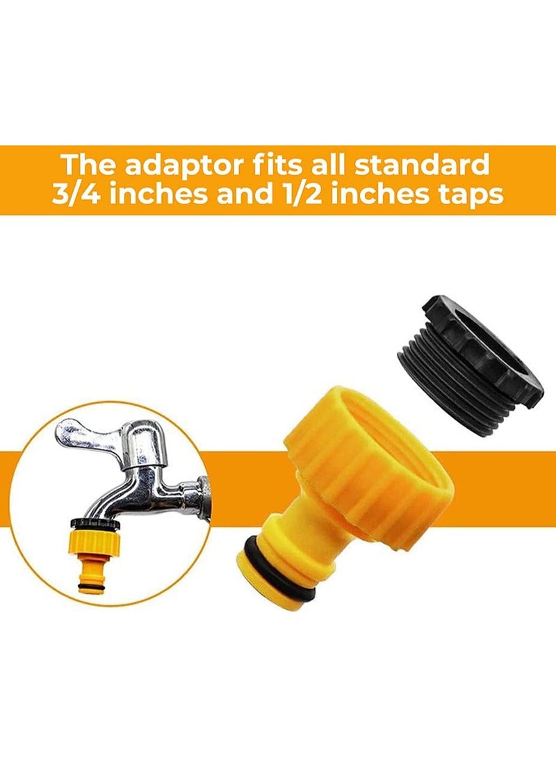 WEHAND 3PCS Hose Pipe Fitting Quick Water Connector Adaptor – Universal Garden & Lawn Tap Connector Kit for 1/2 inch & 3/4 inch Hoses – Durable ABS with Rubber Seal – Easy Installation for Irrigation, Car Wash & Home Use - Image 5